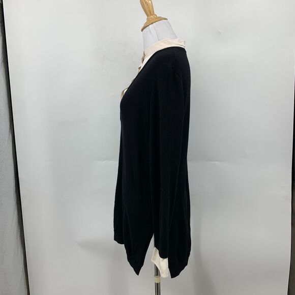 St John Sweater Womens M Medium Wool Silk Blend Contrast Layered Twofer *READ - Picture 5 of 11